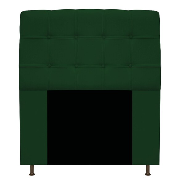 Cabeceira Estofada Mel 100 Cm Solteiro Com Botonê Suede Verde