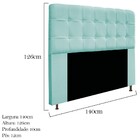 Cabeceira Estofada Mel 140 Cm Casal Com Botonê  Suede Azul Ci