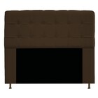 Cabeceira Estofada Mel 140 Cm Casal Com Botonê  Suede Marrom