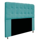 Cabeceira Estofada Mel 195 Cm King Size Com Botonê Suede Azul