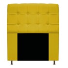 Cabeceira Estofada Mel 90 Cm Solteiro Com Botonê  Suede Amare