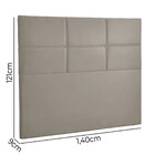 Cabeceira Estofada Milena 1,40 Solteiro Veludo Star Confort