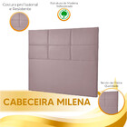 Cabeceira Estofada Milena 1,60 Solteiro Veludo Star Confort