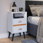 Cabeceira Estofada Modular Box Casal 1,40 Jogo 2 Mesinha Pequ