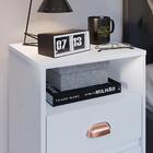 Cabeceira Estofada Modular Box Casal 1,40 Jogo 2 Mesinha Pequ