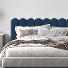 Cabeceira Estofada Nuvem Para Cama Box Casal/Queen Azul