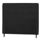 Cabeceira Estofada P/ Cama Box Solteiro 90cm Suede Preto