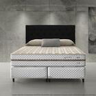 Cabeceira Estofada Painel Capitonê Preta Para Cama Box Queen