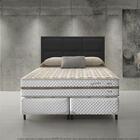 Cabeceira Estofada Painel Cinza Para Cama Box Casal 140cm