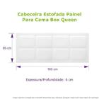 Cabeceira Estofada Painel Cinza Para Cama Box Casal Queen 160
