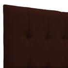 Cabeceira Estofada Painel Com Pontos Marrom Para Cama Box Sol