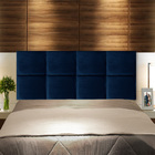 Cabeceira Estofada Painel Modulada Italia Veludo Cama Box Cas