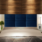 Cabeceira Estofada Painel Modulada Italia Veludo Cama Box Sol