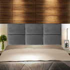 Cabeceira Estofada Painel Modulada Italia Veludo Cama Casal 1