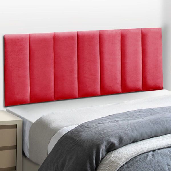 Cabeceira Estofada Painel Modulado Athenas Veludo Cama Box So