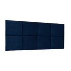 Cabeceira Estofada Painel Modulado Italia Veludo Cama Box Que