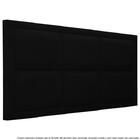 Cabeceira Estofada Painel Preta Para Cama Box Casal 140cm