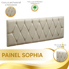 Cabeceira Estofada Painel Suspenso Sophia Capitonê Casal King