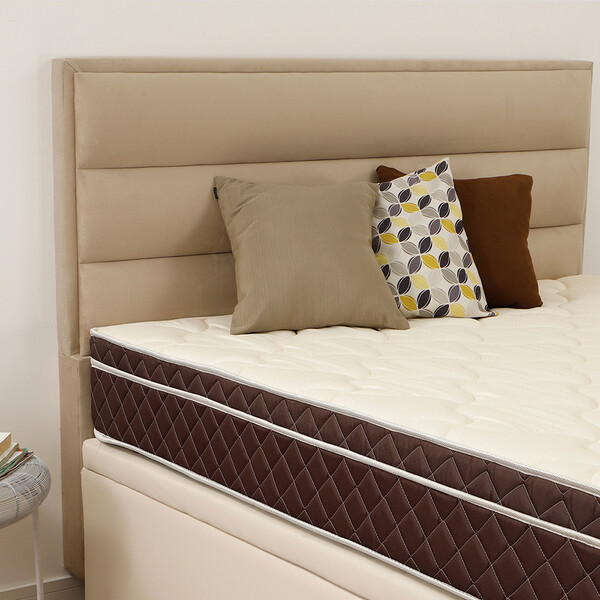 Cabeceira Estofada Para Cama Box Casal 114x142 Cm Swede Bege