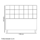 Cabeceira Estofada Para Cama Box Casal 140 Cm Florem Suede
