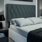 Cabeceira Estofada Para Cama Box Casal Miami De 1,40m Suede D
