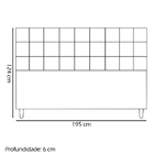 Cabeceira Estofada Para Cama Box King 195 Cm Florem Suede Ama