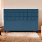 Cabeceira Estofada Para Cama Box King 195 Cm Florem Suede Cor