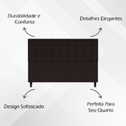 Cabeceira Estofada Para Cama Box King 195 Cm Florem Suede Cor