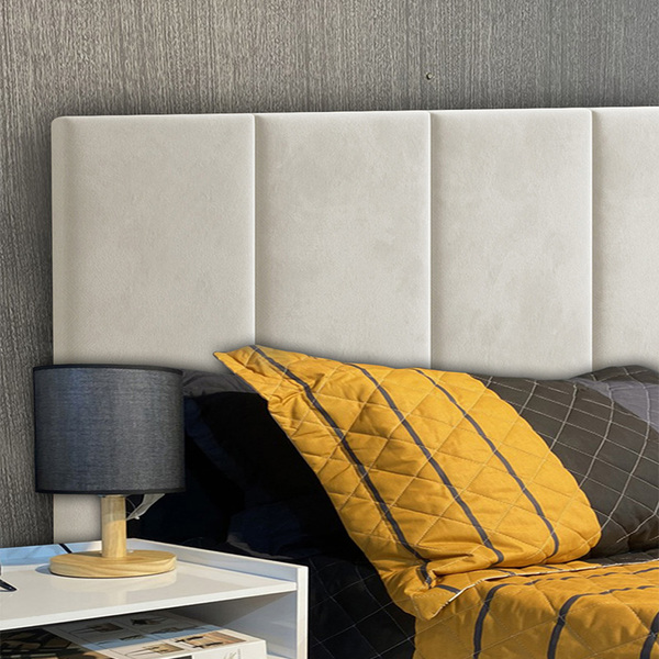 Cabeceira Estofada Para Cama Box - Módulo 20cm X 60cm Bege
