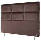 Cabeceira Estofada Para Cama Box Queen 127x162cm Veludo Bf Co