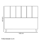 Cabeceira Estofada Para Cama Box Queen 160 Cm Classic Suede A