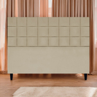 Cabeceira Estofada Para Cama Box Queen 160 Cm Florem Suede Nu