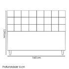 Cabeceira Estofada Para Cama Box Queen 160 Cm Florem Suede Nu