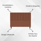 Cabeceira Estofada Para Cama Box Queen 160 Cm Florem Suede