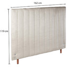 Cabeceira Estofada Para Cama Box Queen 162cm Swede Bf Colchões