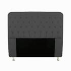 Cabeceira Estofada Para Cama Box Quenn 1,60 Cm Cinza Escuro