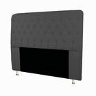 Cabeceira Estofada Para Cama Box Quenn 1,60 Cm Cinza Escuro