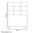 Cabeceira Estofada Para Cama Box Solteiro 90 Cm Florem Suede