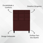 Cabeceira Estofada Para Cama Box Solteiro 90 Cm Florem Suede