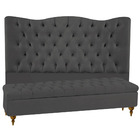 Cabeceira Estofada Para Cama Box Solteiro 90 Cm Luna Com Puff