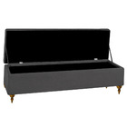 Cabeceira Estofada Para Cama Box Solteiro 90 Cm Luna Com Puff