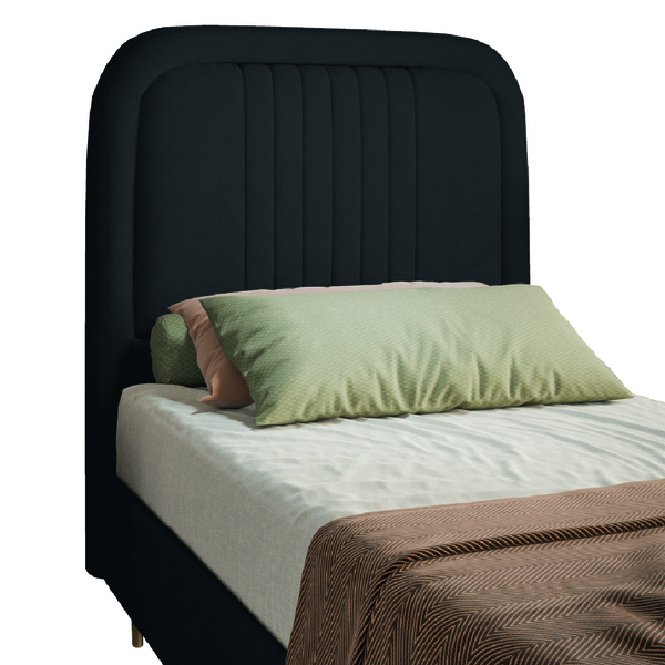 Cabeceira Estofada Para Cama Box Solteiro De 0,88m Suede Chic