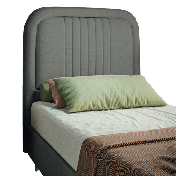 Cabeceira Estofada Para Cama Box Solteiro De 0,88m Suede Chic