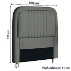 Cabeceira Estofada Para Cama Box Solteiro De 0,88m Suede Chic