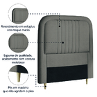 Cabeceira Estofada Para Cama Box Solteiro De 0,88m Suede Chic