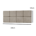 Cabeceira Estofada Para Cama Casal Box 1,40 Bella - Bege Sued