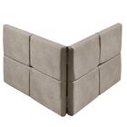 Cabeceira Estofada Para Cama Casal Box 1,40 Bella - Bege Sued