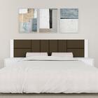 Cabeceira Estofada Para Cama Casal Dubai Branco/marrom - M. A