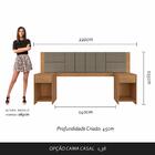 Cabeceira Estofada Para Cama Casal Dubai Carv/capuc - M. Arap