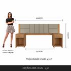 Cabeceira Estofada Para Cama Casal Dubai Carv/creme - M. Arap